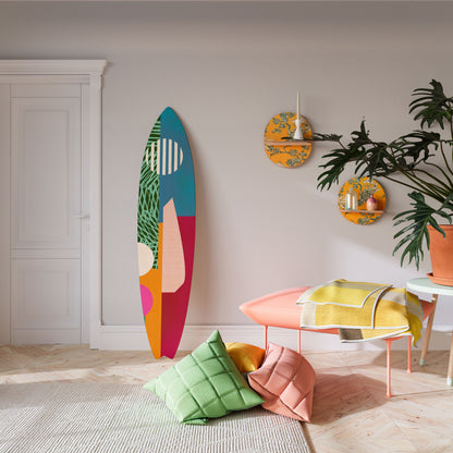 VIVID VIBES Decorative Plywood Surfboard