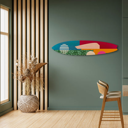 VIVID VIBES Decorative Plywood Surfboard