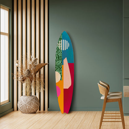 VIVID VIBES Decorative Plywood Surfboard