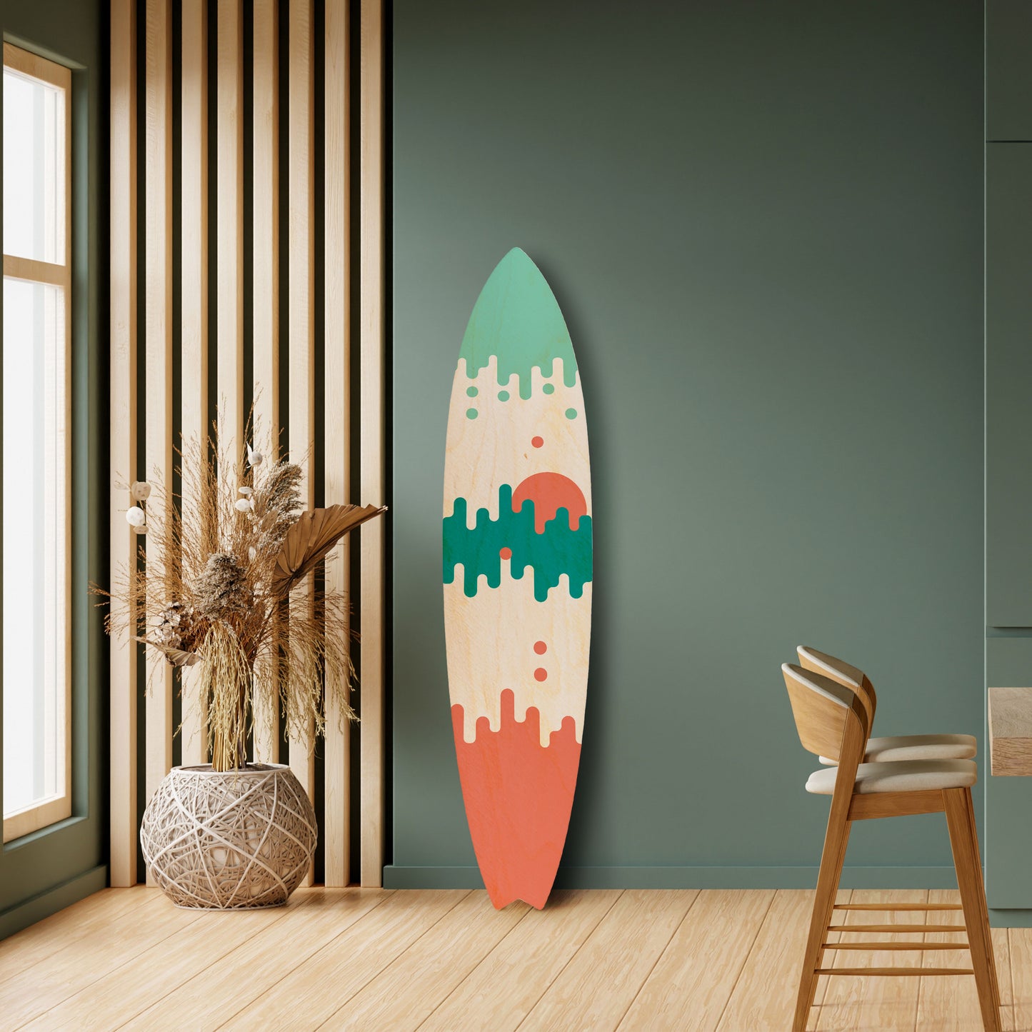 MORNING BREAK Decorative Plywood Surfboard