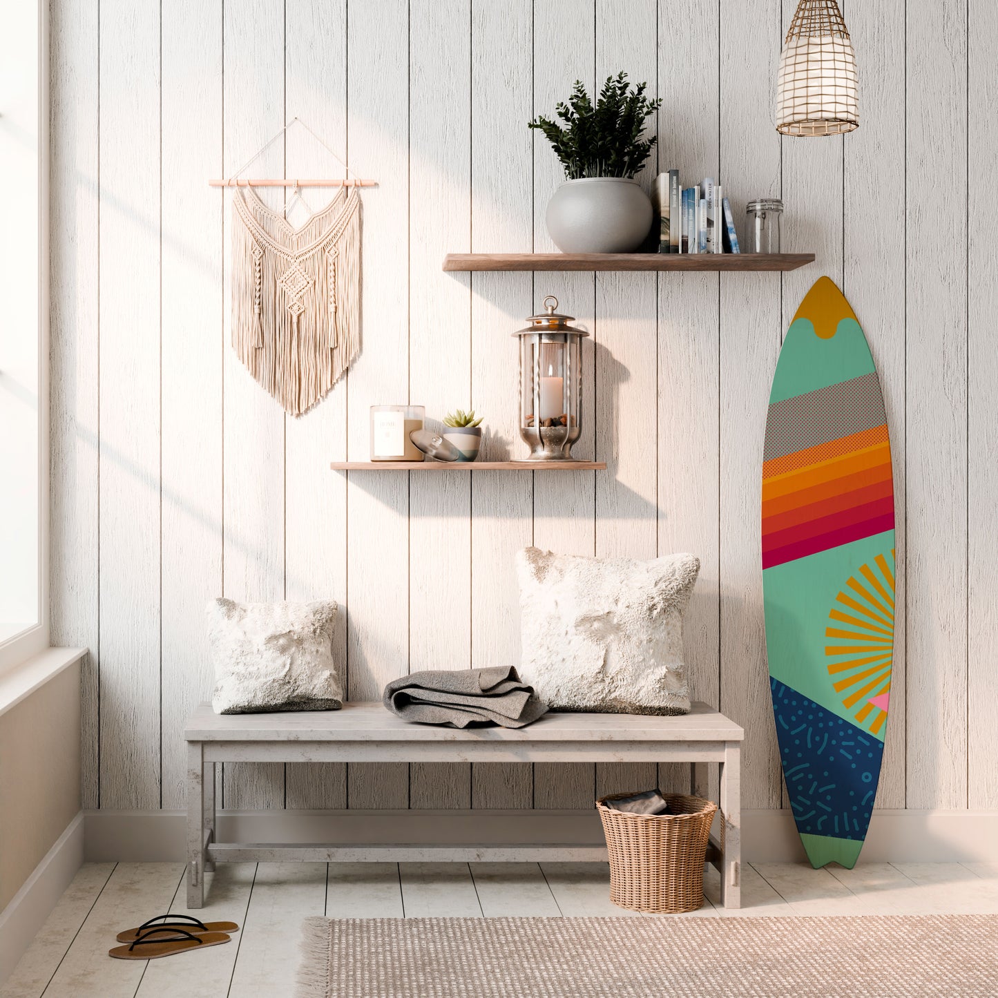 DAYBREAK BLISS Decorative Plywood Surfboard