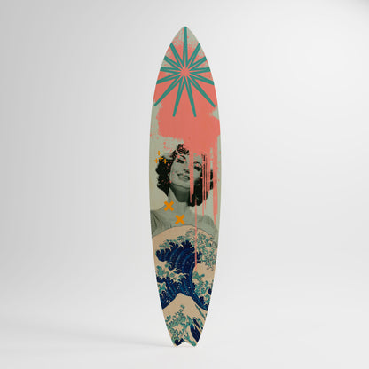 KANAGAWA BEAUTY Decorative Plywood Surfboard
