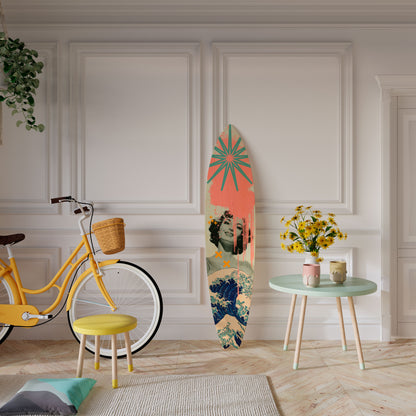 KANAGAWA BEAUTY Decorative Plywood Surfboard