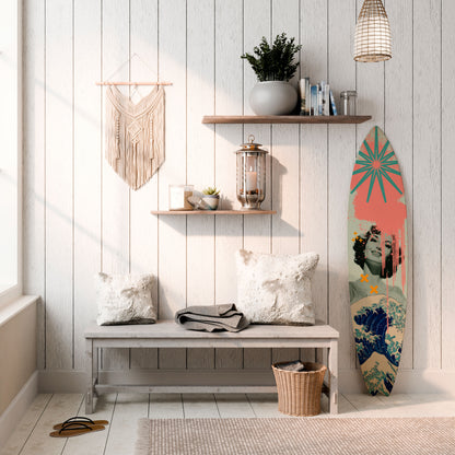 KANAGAWA BEAUTY Decorative Plywood Surfboard
