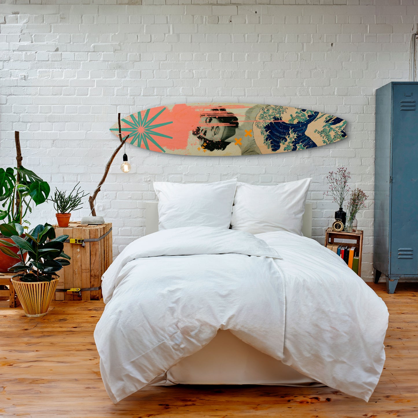 KANAGAWA BEAUTY Decorative Plywood Surfboard