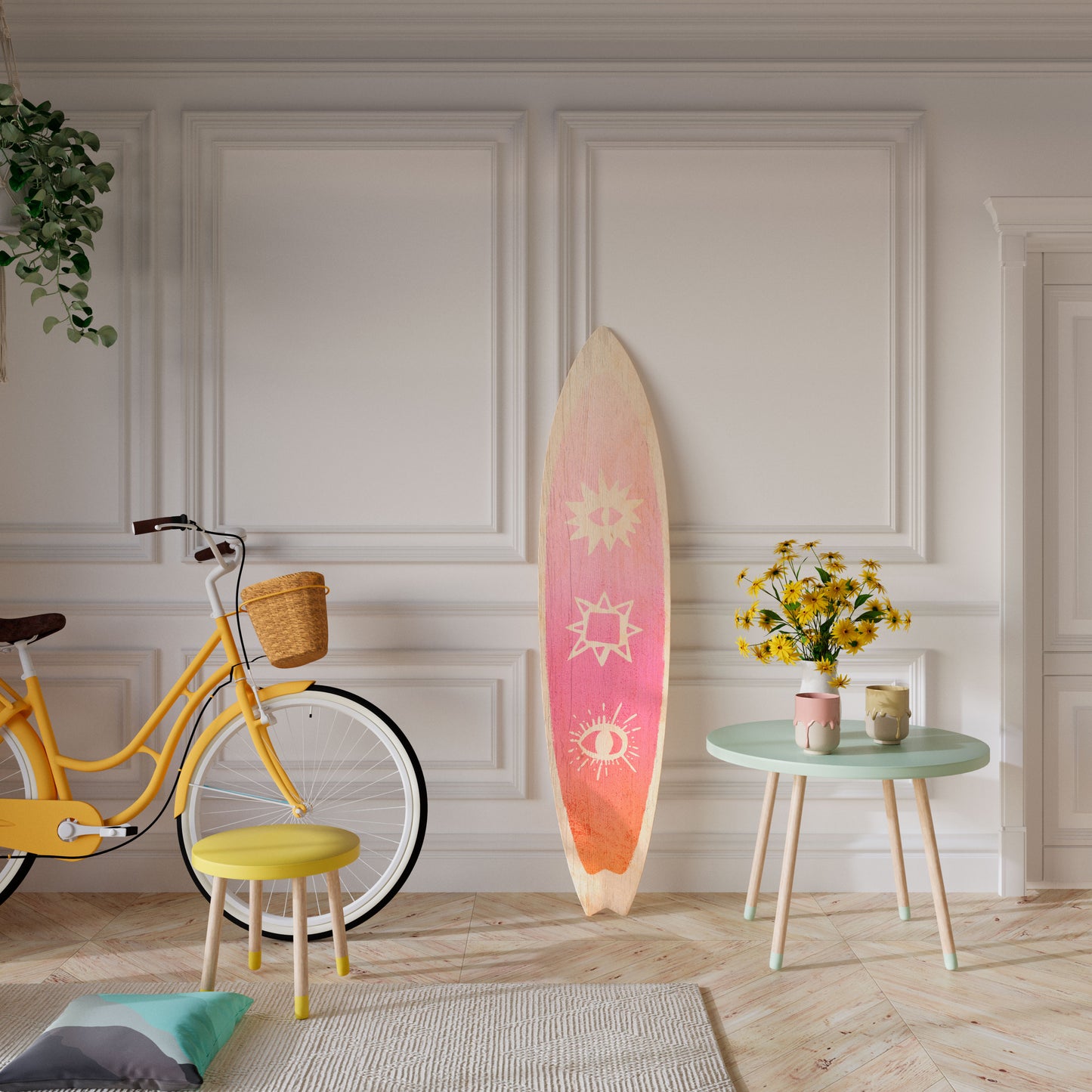 DAZZLING DESIGN Decorative Plywood Surfboard