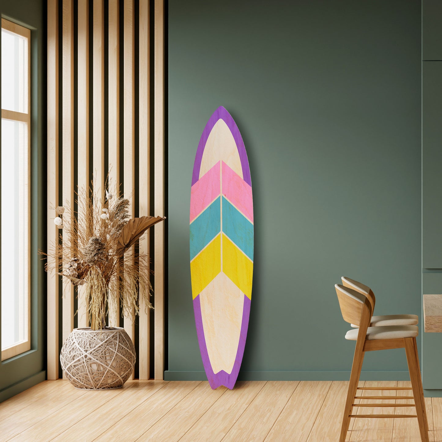 VIGOROUS SEQUENCE Decorative Plywood Surfboard