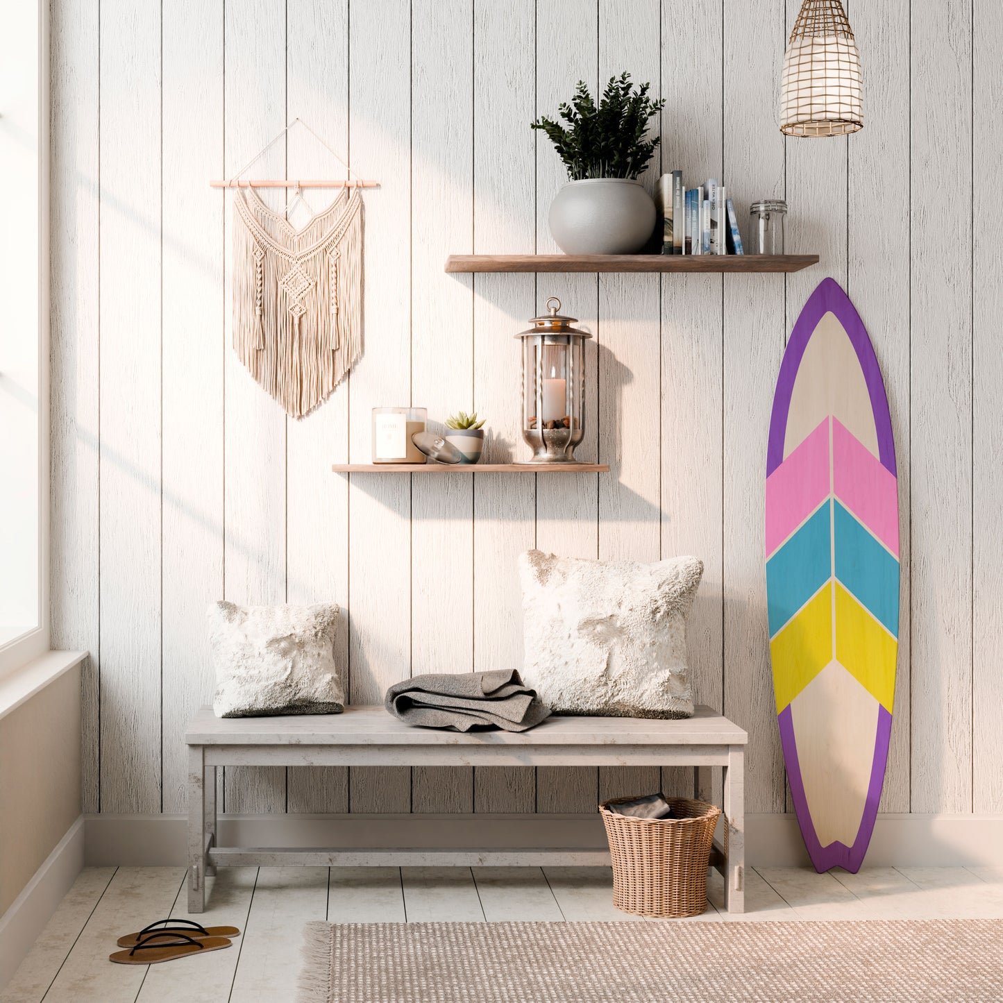 VIGOROUS SEQUENCE Decorative Plywood Surfboard