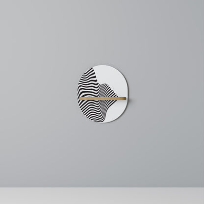 ILLUSIONARY FLOW Mensola ovale per opere d'arte in effetto rovere