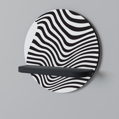 Mensola rotonda ILLUSIONARY FLOW in finitura nera