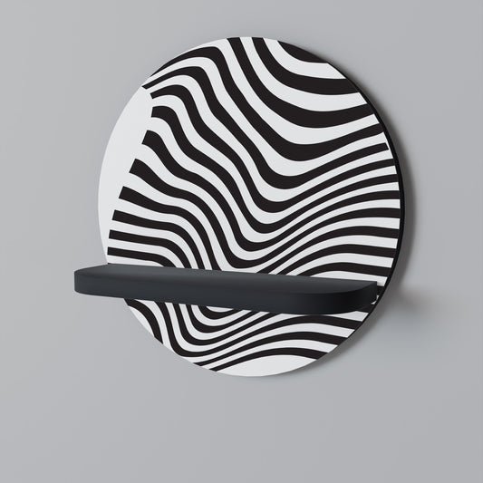 Mensola rotonda ILLUSIONARY FLOW in finitura nera