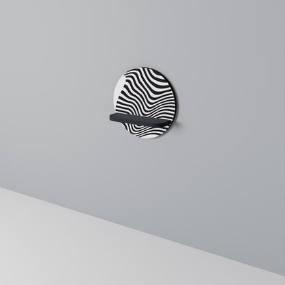 Mensola rotonda ILLUSIONARY FLOW in finitura nera