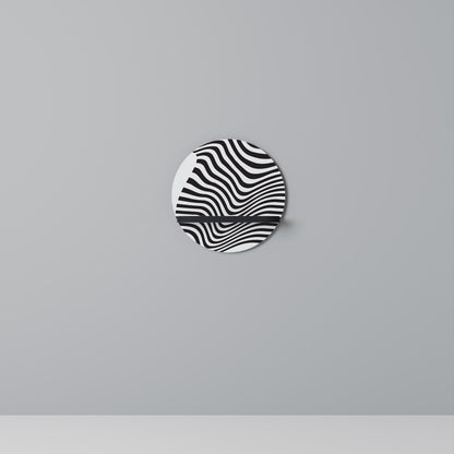 Mensola rotonda ILLUSIONARY FLOW in finitura nera