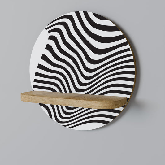 ILLUSIONARY FLOW Mensola rotonda per arte in effetto rovere