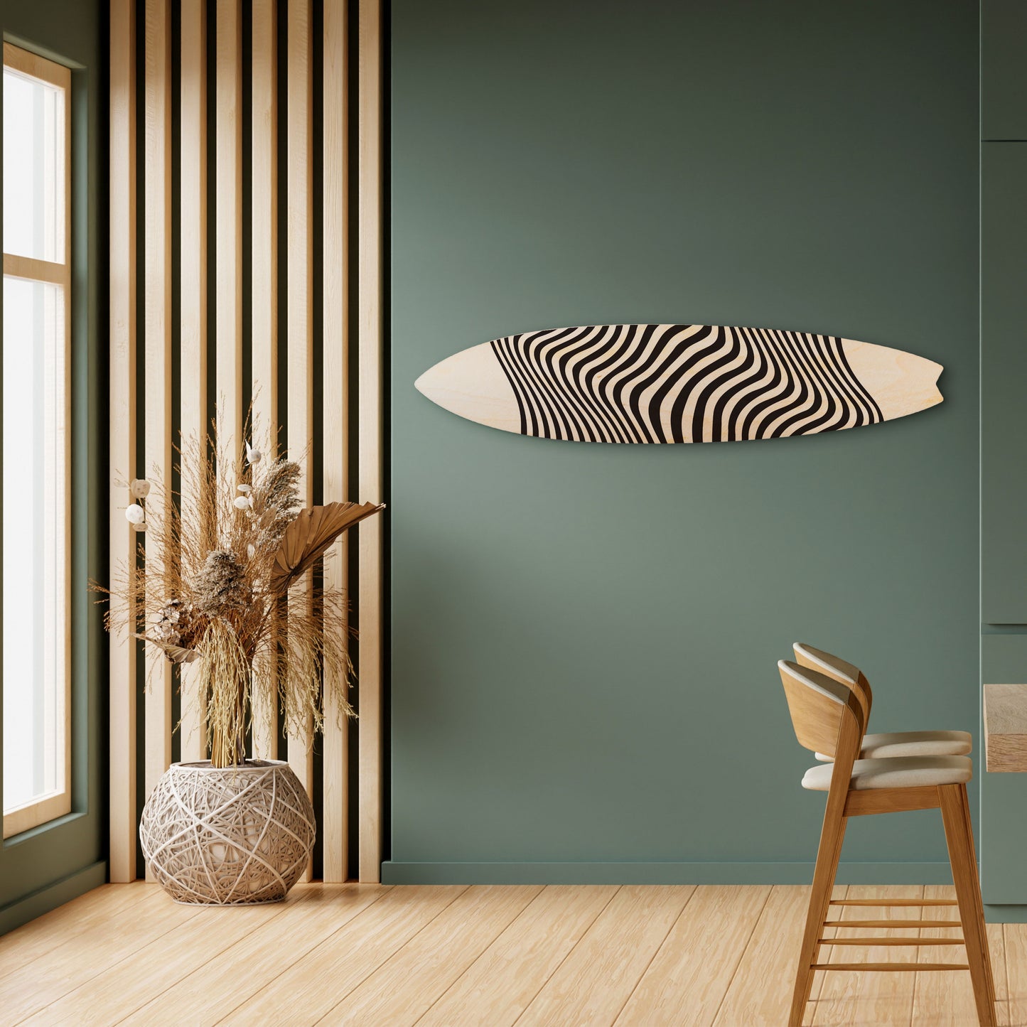 ILLUSIONARY FLOW Decorative Plywood Surfboard