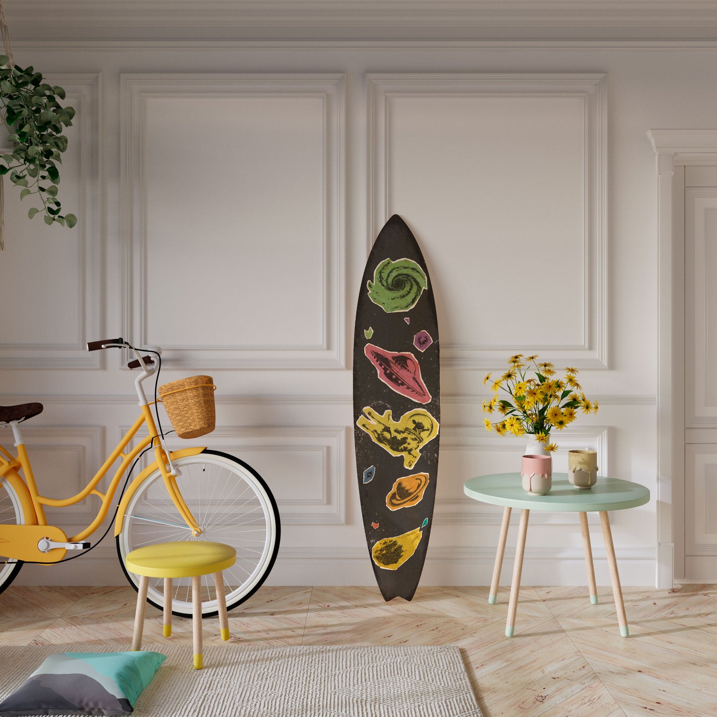 GALAXY MORSEL Decorative Plywood Surfboard