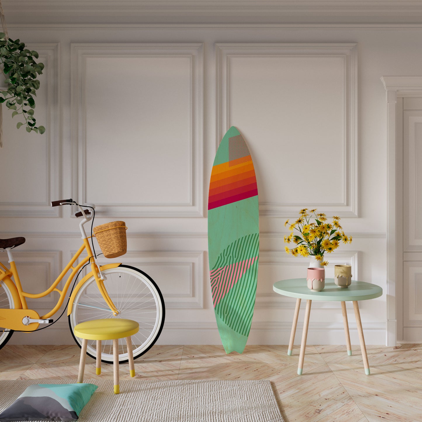 DAILY RADIANCE Decorative Plywood Surfboard