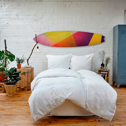 VIVID GEOMETRY Decorative Plywood Surfboard