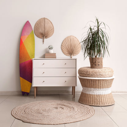 VIVID GEOMETRY Decorative Plywood Surfboard