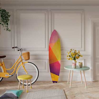 VIVID GEOMETRY Decorative Plywood Surfboard