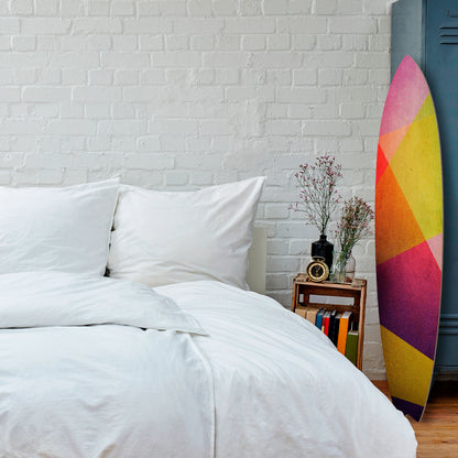 VIVID GEOMETRY Decorative Plywood Surfboard