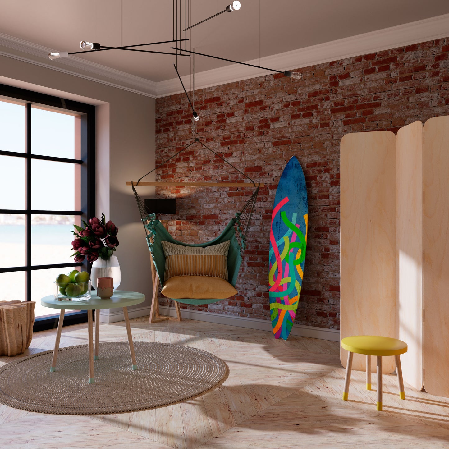 STREAMER TANGLE Surfboard Decorative Panel