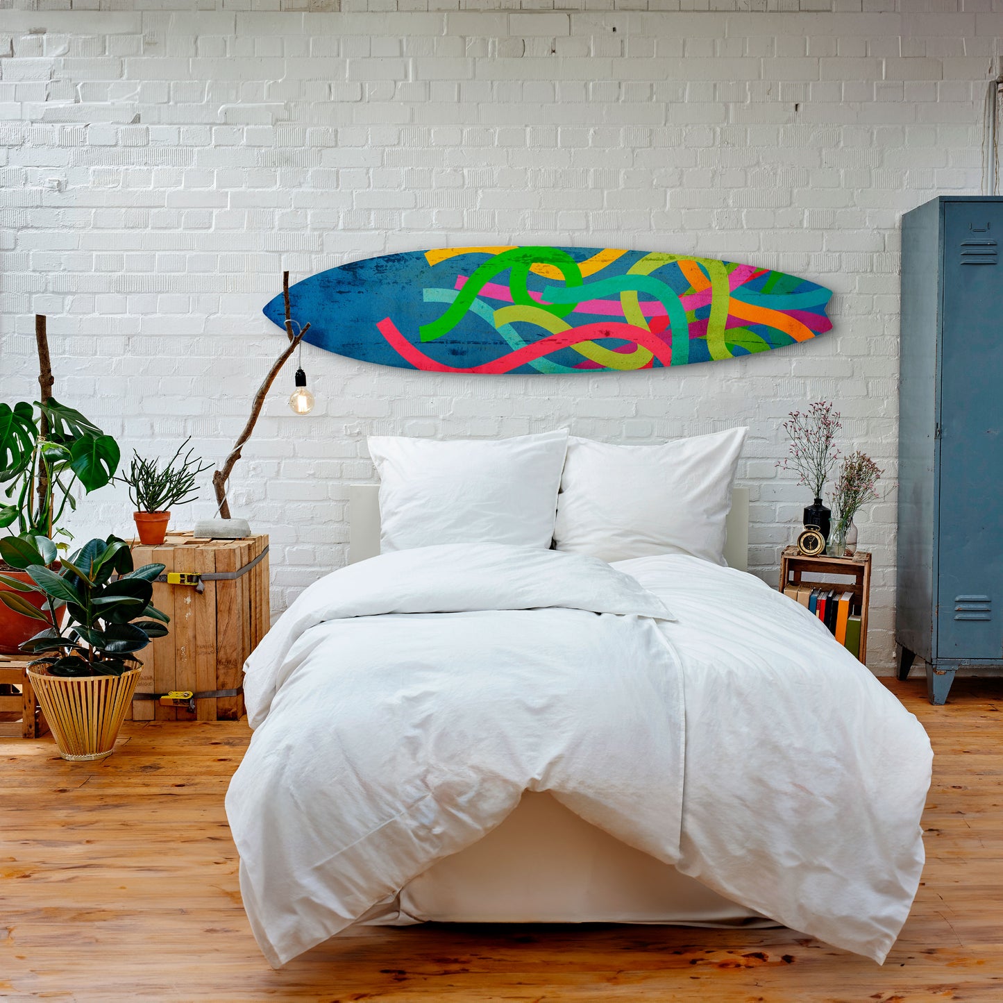 STREAMER TANGLE Tavola da surf decorativa in compensato