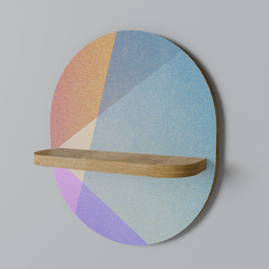 BRIGHT GEOMETRY Mensola ovale in effetto rovere