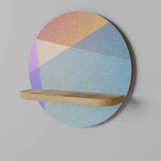 BRIGHT GEOMETRY Mensola rotonda per arte in effetto rovere