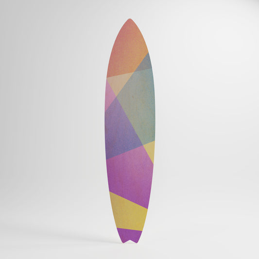 BRIGHT GEOMETRY Decorative Plywood Surfboard