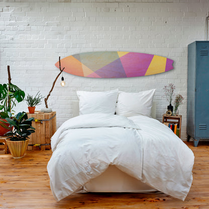 BRIGHT GEOMETRY Decorative Plywood Surfboard