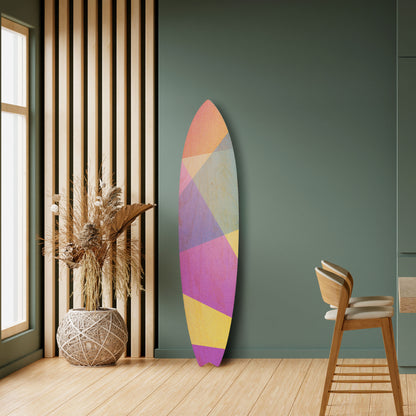 BRIGHT GEOMETRY Decorative Plywood Surfboard