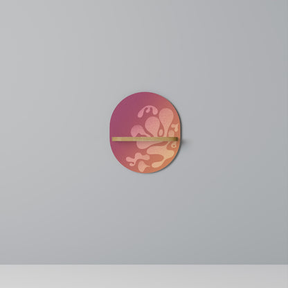 Mensola ovale IRREGOLARE ROSA in effetto rovere
