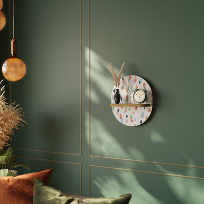 ENERGETIC SPOT Mensola ovale in effetto rovere