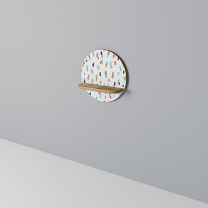 ENERGETIC SPOT Mensola rotonda per opere d'arte in effetto rovere