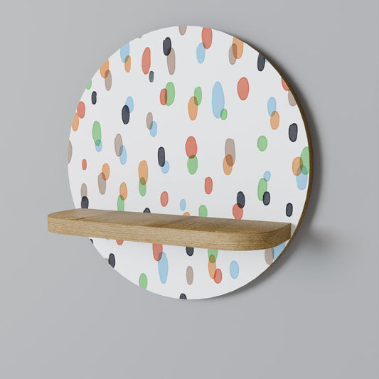 ENERGETIC SPOT Mensola rotonda per opere d'arte in effetto rovere