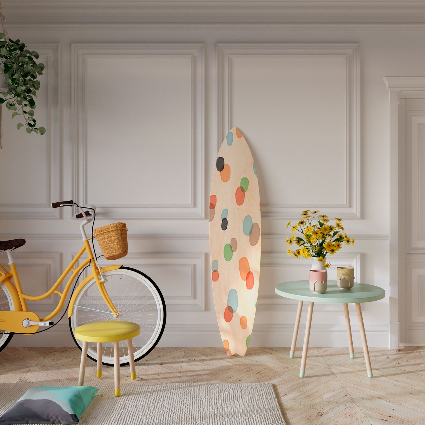 ENERGETIC SPOTS Decorative Plywood Surfboard