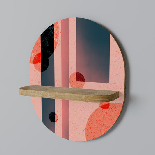BLUSHED SPECTRUM Mensola ovale per arte in effetto rovere