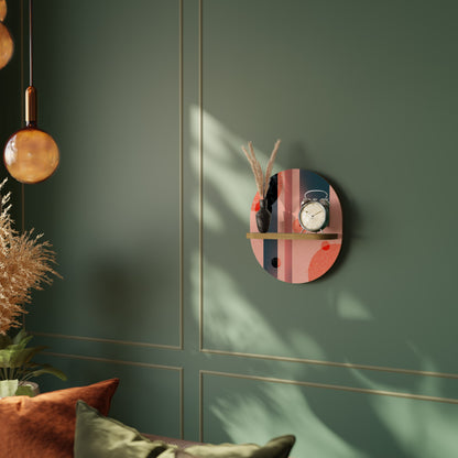 BLUSHED SPECTRUM Mensola ovale per arte in effetto rovere