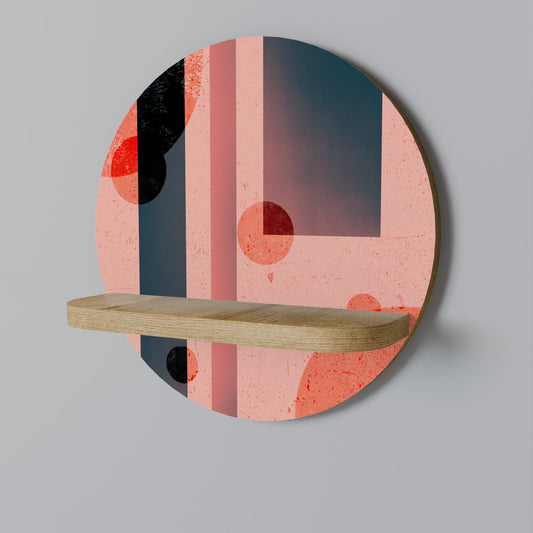 BLUSHED SPECTRUM Mensola rotonda per arte in effetto rovere