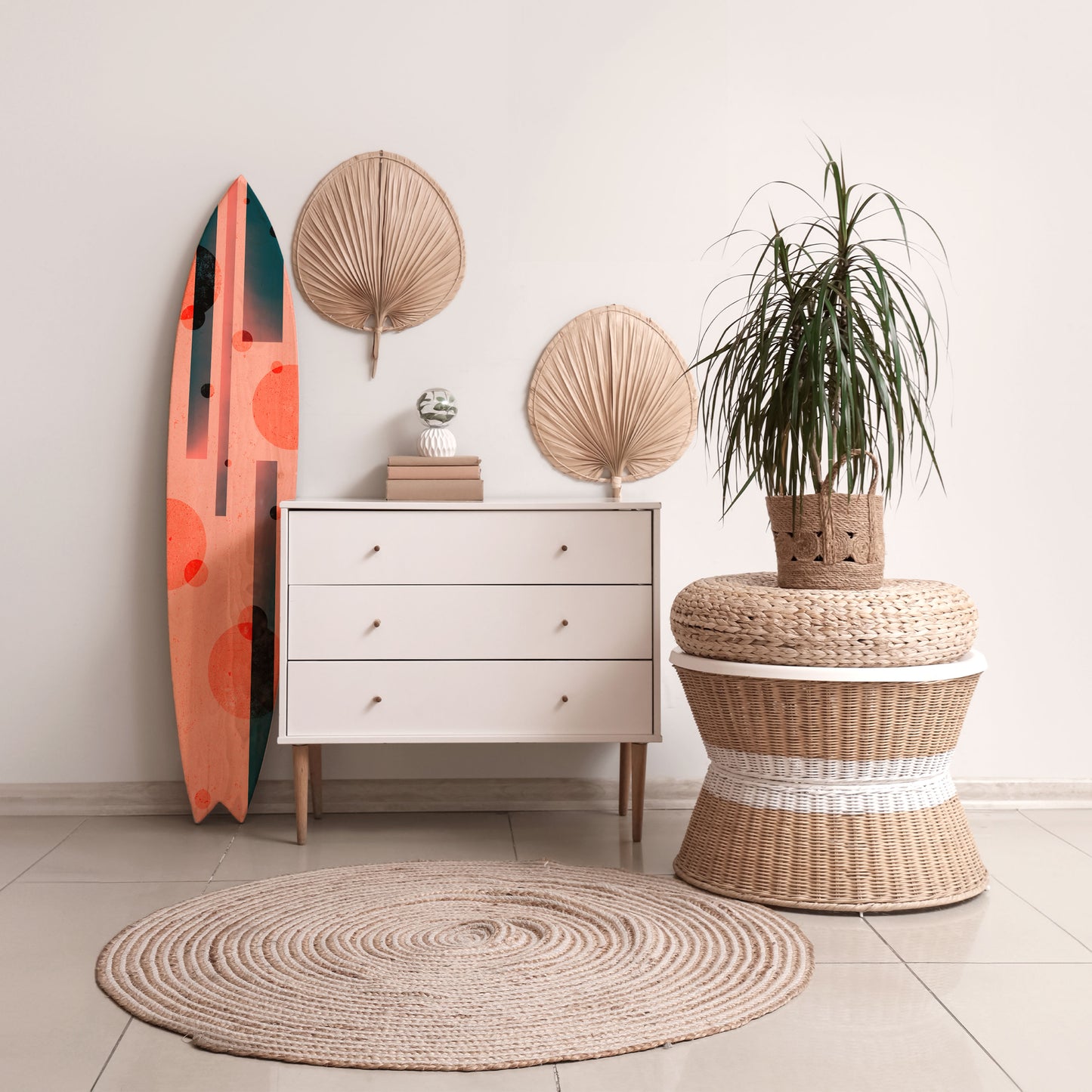 BLUSHED SPECTRUM Decorative Plywood Surfboard