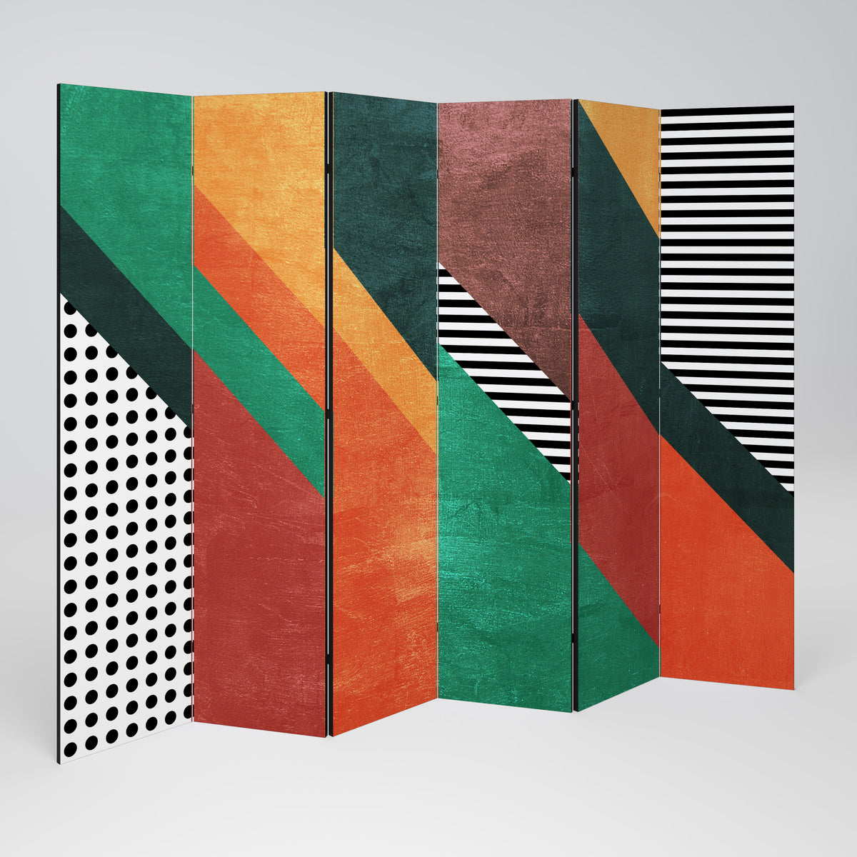 MAKESHIFT ARTISTRY Decorative 6-Panel Room Divider