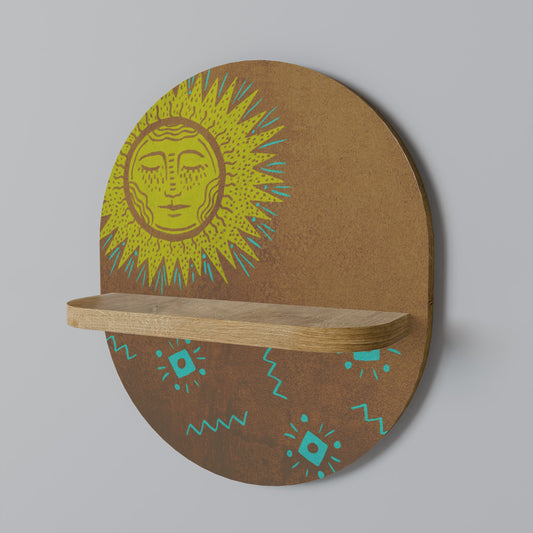 SUNSHINE PRAISE Mensola ovale per opere d'arte in effetto rovere