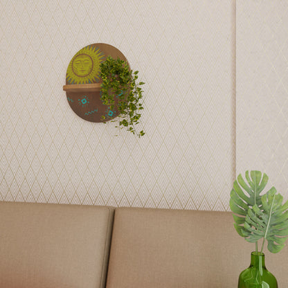 SUNSHINE PRAISE Mensola ovale per opere d'arte in effetto rovere