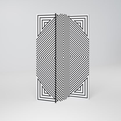 Divisorio decorativo per ambienti POLYGON ILLUSION a 3 pannelli