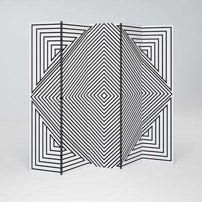 Divisorio decorativo per ambienti POLYGON ILLUSION a 5 pannelli
