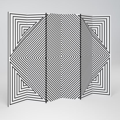 Divisorio decorativo per ambienti POLYGON ILLUSION a 6 pannelli