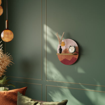 Mensola ovale LUMINOUS SUNLIGHT in effetto rovere