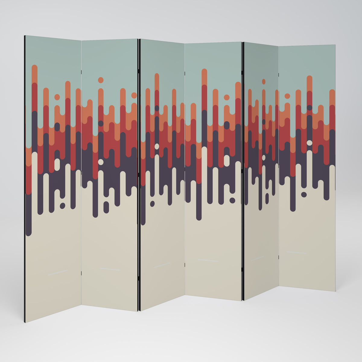 CHROMA CONTOURS Decorative 6-Panel Room Divider