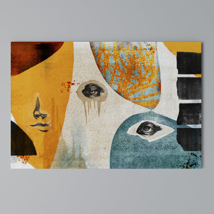 ABSTRACT FACES Stampa su tela orizzontale